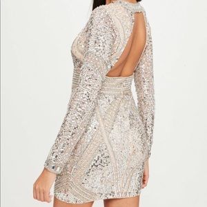 Missguided Carli Bybel embellished sequin dress